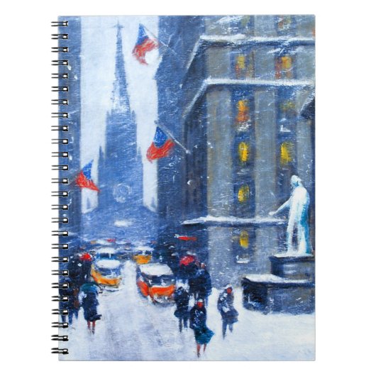 New York City. Winter. Fine Art Christmas Geschenk Notizblock (Vorderseite)