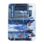 New York City.Winter. Fine Art Christmas Magnet (Vertikal)