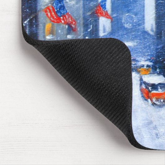 New York City. Winter. Fine Art Mousepad (Ecke)