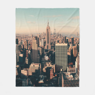 New York City Wolkenkratzer Dachlandschaft Stadtan Fleecedecke