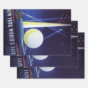 New York City World’s Fair 1939, Vintage Reise Geschenkpapier Set
