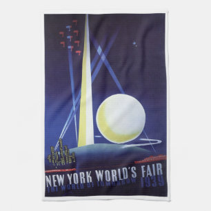 New York City World’s Fair 1939, Vintage Reise Geschirrtuch