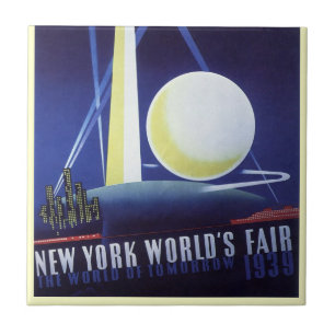New York City World's Fair in 1939, Vintage Travel Fliese