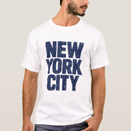 New York City — Worn Navy Stack T-Shirt