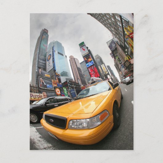 New York City Yellow Cab Postkarte (Vorderseite)