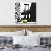 New York City Yellow Taxi Brooklyn Bridge Nyc Leinwanddruck (Insitu (Schlafzimmer))