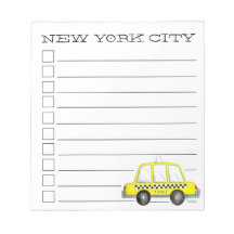 New York City Yellow Taxi Cab NYC Checklist