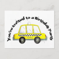 New York City Yellow Taxi Cab NYC Party Einladung