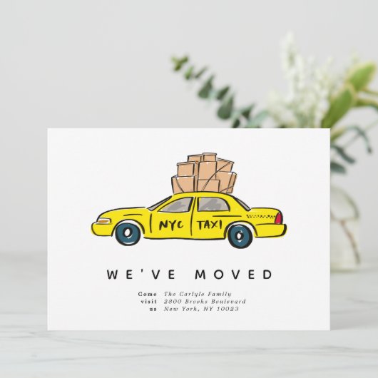 New York City Yellow Taxi Moving Ankündigungen (Stehend Vorderseite)