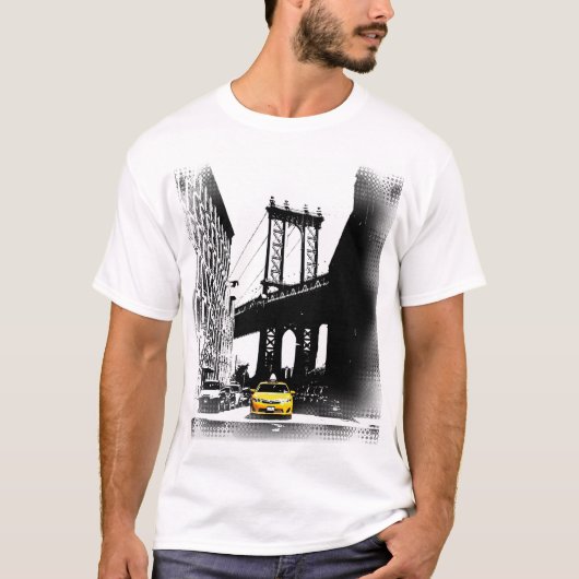 New York City Yellow Taxi Nyc Moderner Pop Kunst T-Shirt (Vorderseite)