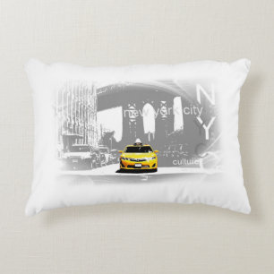 New York City Yellow Taxi Pop Art Zierkissen
