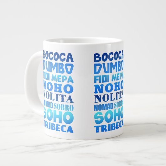 New- York Cityakronyme Jumbo-Tasse (Vorderseite Links)
