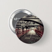 New- York Cityarchitektur - Williamsburg-Brücke Button (Vorne & Hinten)