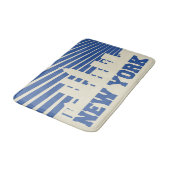 New- York Cityblau Badematte (Schrägansicht)