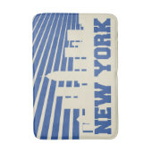 New- York Cityblau Badematte (Vorderseite Vertikal)