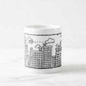 New- York CityCartoonskyline-Tasse Kaffeetasse (Mittel)