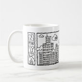 New- York CityCartoonskyline-Tasse Kaffeetasse (Links)