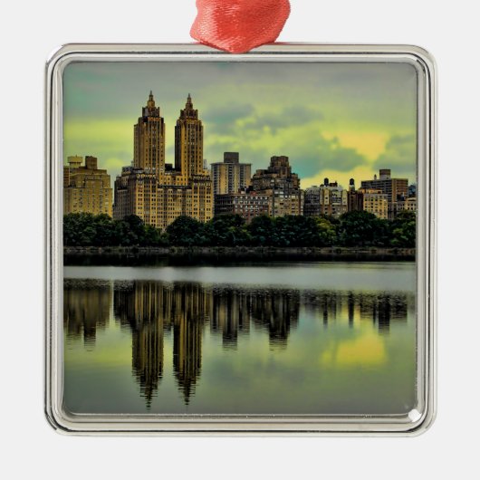 New- York CityCentral Park-Skyline Silbernes Ornament (Vorne)