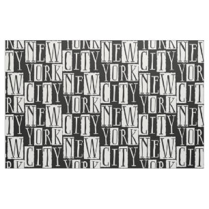 New York Cityelegantes Schwarzweiss-Muster Stoff