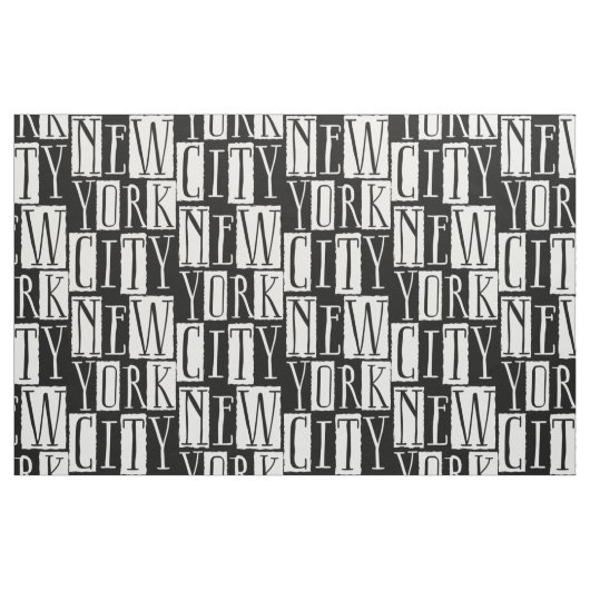 New York Cityelegantes Schwarzweiss-Muster Stoff (Fat Quarter (45,7 x 55,9 cm))