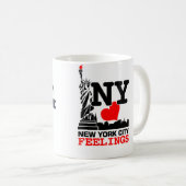New- York CityGefühls-Weiß-Tasse Kaffeetasse (VorderseiteRechts)