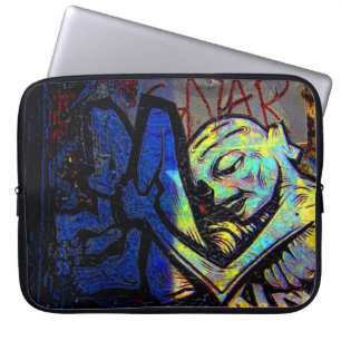 New York Citygraffiti-Straßen-Foto Laptopschutzhülle