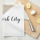 New- York Cityherz-Karte Geschirrtuch (Viertel Falte)