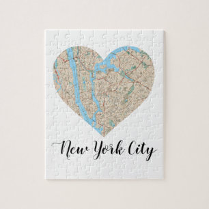 New- York Cityherz-Karte Puzzle