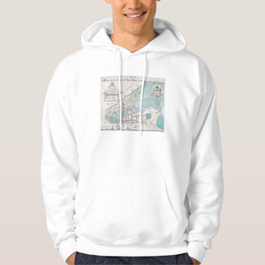 New- York Citykarte, 1728 Hoodie (Vorderseite)