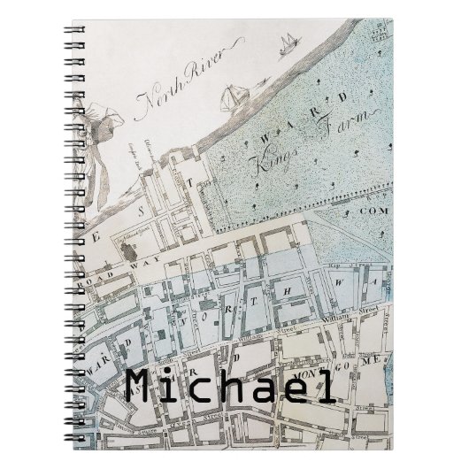 New- York Citykarte, 1728 Notizblock (Vorderseite)