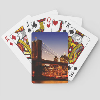 New York Cityscape with bridge River Spielkarten