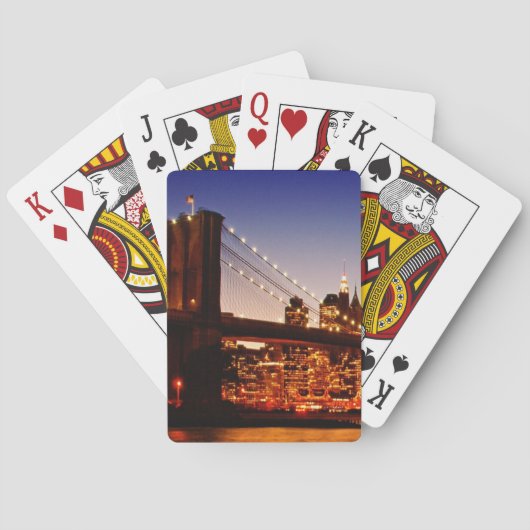 New York Cityscape with bridge River Spielkarten (Rückseite)