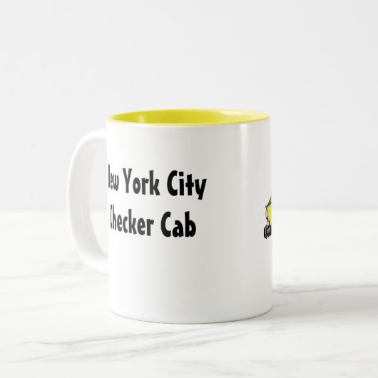 New- York CitySchachbrett-Fahrerhaus Zweifarbige Tasse (Vorderseite Links)