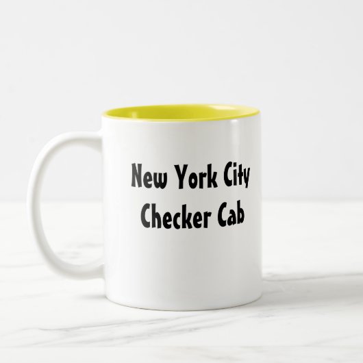 New- York CitySchachbrett-Fahrerhaus Zweifarbige Tasse (Links)