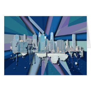 New- York CitySkyline   blaues 3D