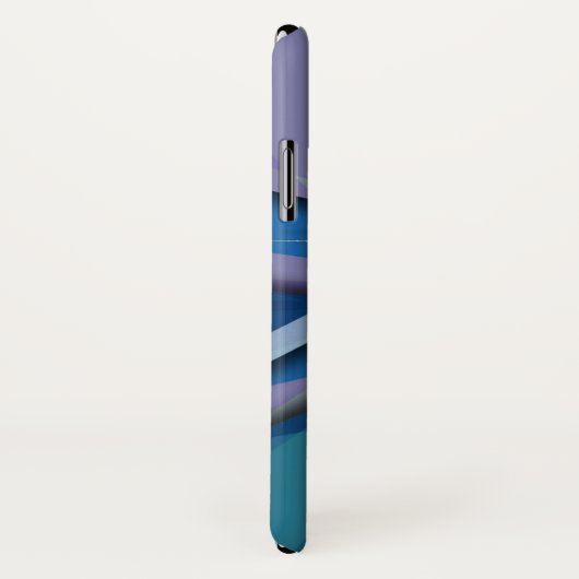 New- York CitySkyline | blaues 3D Case-Mate iPhone Hülle (Hinten/Rechts)