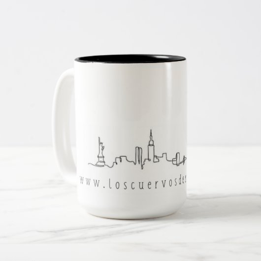 New- York CitySkyline #chick Version Zweifarbige Tasse (Vorderseite Links)