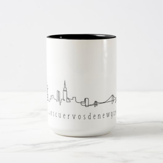 New- York CitySkyline #chick Version Zweifarbige Tasse (Mittel)