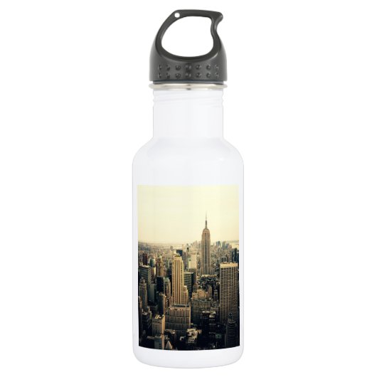 New- York CitySkyline Edelstahlflasche (Vorderseite)