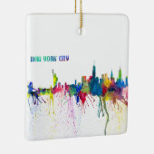 New- York CitySkyline eine impressionistische Keramikornament (Rechts)