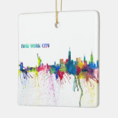 New- York CitySkyline eine impressionistische Keramikornament (Links)