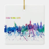 New- York CitySkyline eine impressionistische Keramikornament (Rückseite)