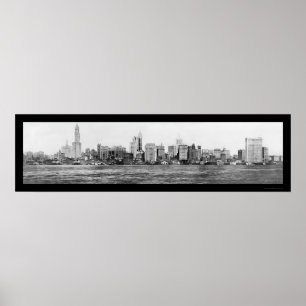 New York Cityskyline-Foto 1911 Poster