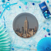 New York Cityskyline-Foto mit Reich-Staat Buil Pappteller (Party)