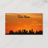 New- York CitySkyline nachts, Lower Manhattan Visitenkarte (Rückseite)