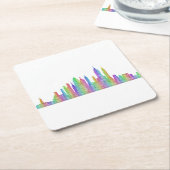New- York CitySkyline Rechteckiger Pappuntersetzer (angewinkelt)