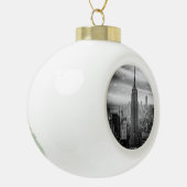New- York CitySkyline Schwarzweiss Keramik Kugel-Ornament (Links)