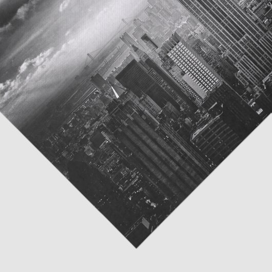 New- York CitySkyline Schwarzweiss Seidenpapier (Ausschnitt)