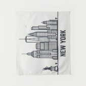 New- York CitySkyline Wandteppich (Vorderseite)