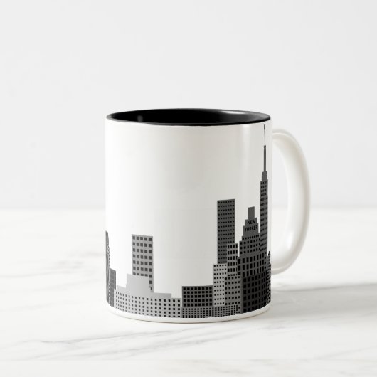 New- York CitySkyline Zweifarbige Tasse (VorderseiteRechts)